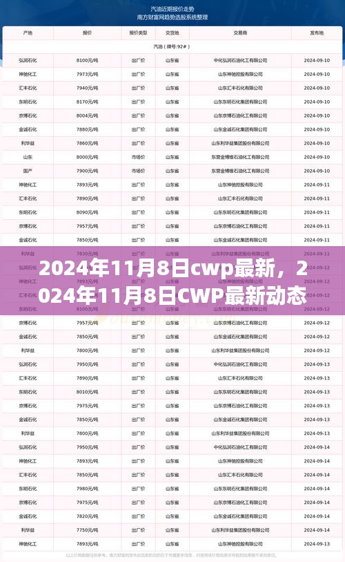 2024年11月8日CWP最新動(dòng)態(tài)，引領(lǐng)行業(yè)變革的關(guān)鍵步驟與案例分析