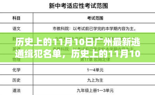 歷史上的11月10日廣州逃犯名單揭秘，最新通緝犯名單曝光