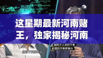 獨家揭秘，河南賭王最新高科技神器，革新功能引領極致體驗，科技重塑賭壇風云！