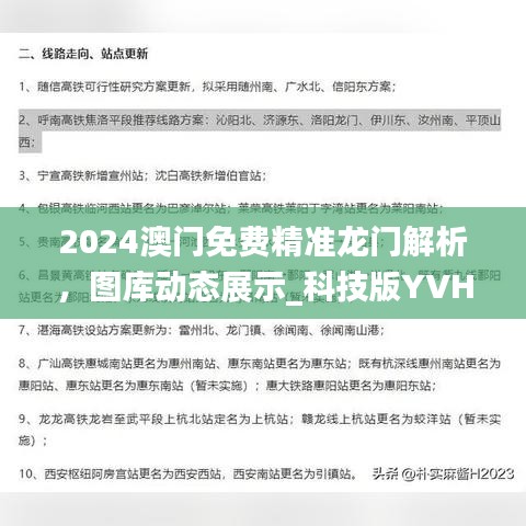 2024澳門免費精準龍門解析，圖庫動態(tài)展示_科技版YVH464.54