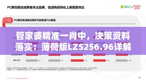 管家婆精準一肖中，決策資料落實：薄荷版LZS256.96詳解