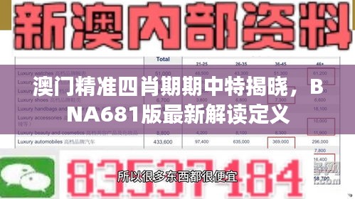 澳門精準四肖期期中特揭曉，BNA681版最新解讀定義