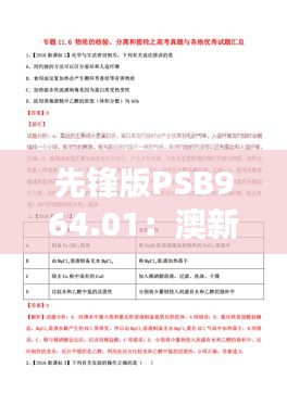 先鋒版PSB964.01：澳新正版及內部資料，熱門解答匯總