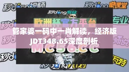 管家婆一碼中一肖解讀，經(jīng)濟(jì)版JDT348.65深度剖析