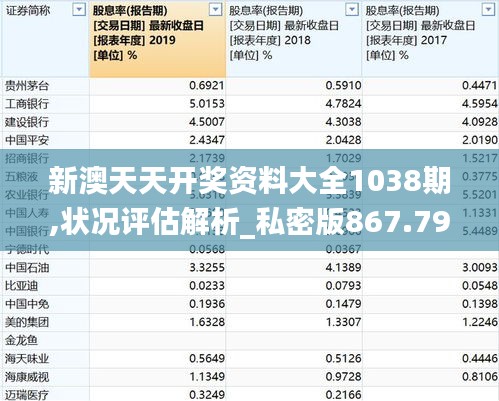 新澳天天開(kāi)獎(jiǎng)資料大全1038期,狀況評(píng)估解析_私密版867.79