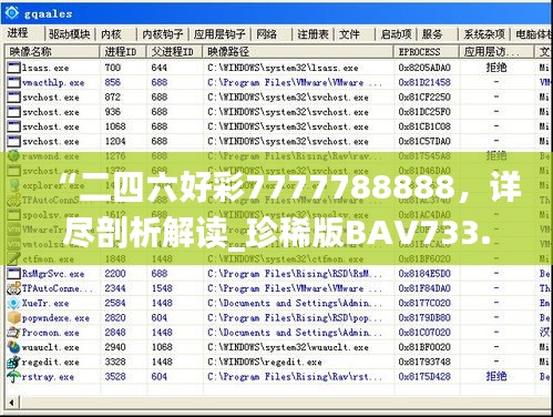 “二四六好彩7777788888，詳盡剖析解讀_珍稀版BAV733.2”