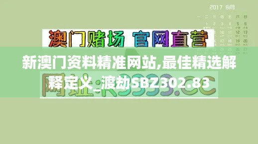 新澳門資料精準網(wǎng)站,最佳精選解釋定義_渡劫SBZ302.83