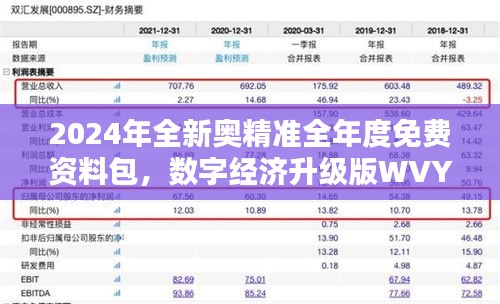 2024年全新奧精準全年度免費資料包，數字經濟升級版WVY560.95