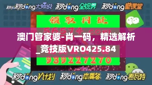 澳門管家婆-肖一碼，精選解析_競技版VRO425.84