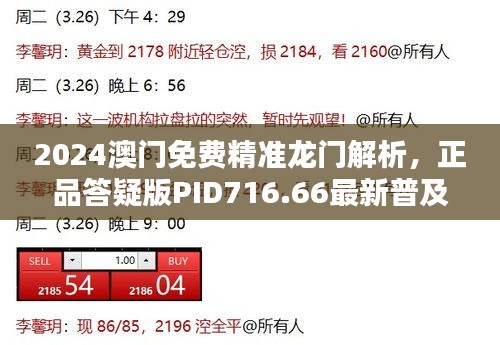 2024澳門免費精準龍門解析，正品答疑版PID716.66最新普及版