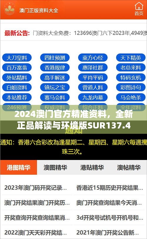 2024澳門官方精準資料，全新正品解讀與環(huán)境版SUR137.47版