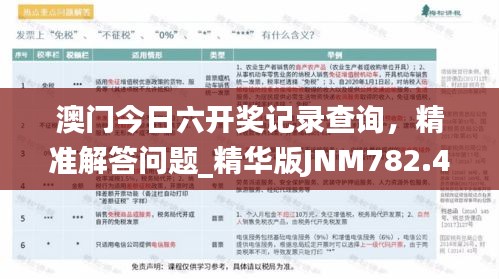 澳門今日六開獎記錄查詢，精準解答問題_精華版JNM782.43