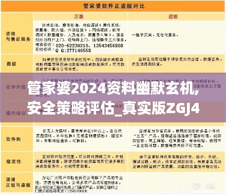 管家婆2024資料幽默玄機(jī),安全策略評估_真實(shí)版ZGJ436.06