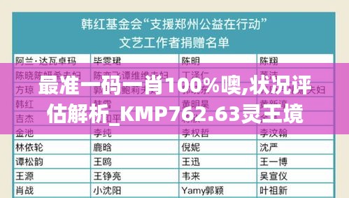 最準一碼一肖100%噢,狀況評估解析_KMP762.63靈王境