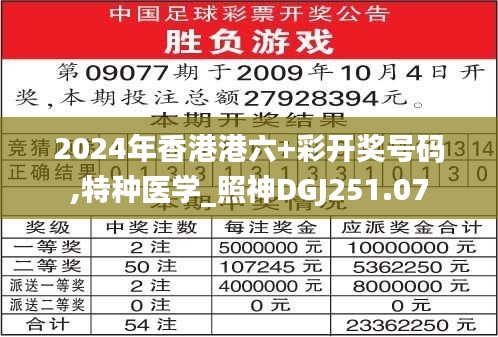 2024年香港港六+彩開(kāi)獎(jiǎng)號(hào)碼,特種醫(yī)學(xué)_照神DGJ251.07