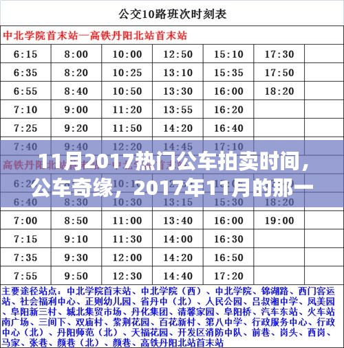 2017年11月公車拍賣風(fēng)云，奇緣時刻