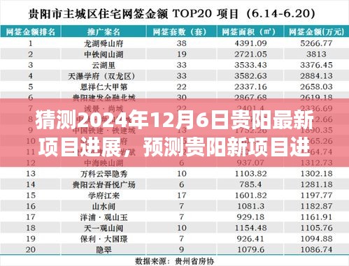 2024年12月6日貴陽最新項目進(jìn)展展望