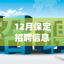 12月保定熱門招聘信息全面評測與介紹