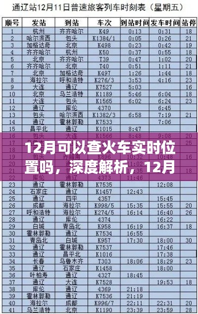 深度解析，12月火車實(shí)時(shí)位置查詢系統(tǒng)及其功能評(píng)測