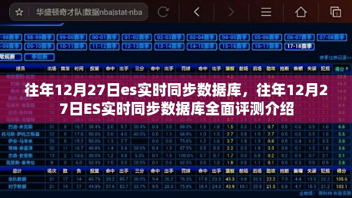 往年12月27日ES實(shí)時(shí)同步數(shù)據(jù)庫，全面評(píng)測(cè)與介紹