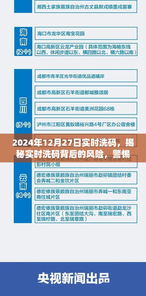 揭秘實時洗碼背后的風險，警惕違法犯罪行為（實時洗碼資訊，日期，2024年12月27日）