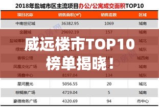 威遠(yuǎn)樓市TOP10榜單揭曉！