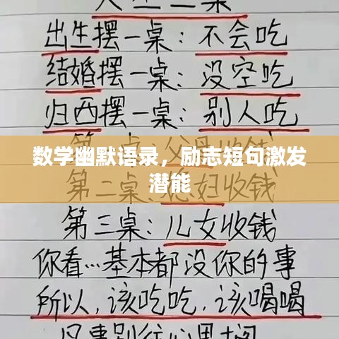 數(shù)學幽默語錄，勵志短句激發(fā)潛能