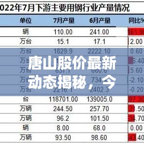 唐山股價(jià)最新動(dòng)態(tài)揭秘，今日走勢(shì)一覽無(wú)余