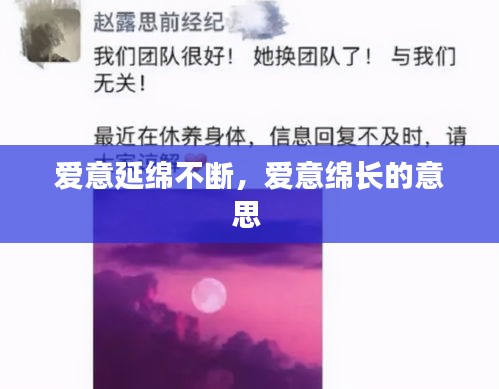 愛意延綿不斷，愛意綿長的意思 