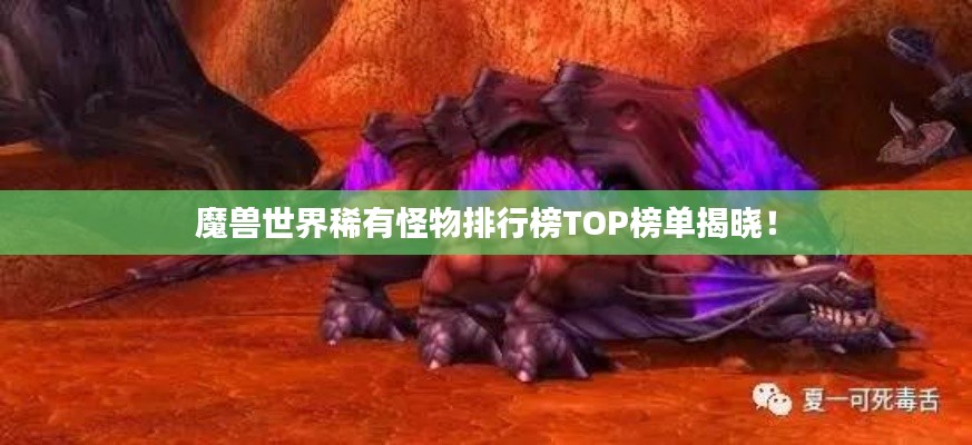 魔獸世界稀有怪物排行榜TOP榜單揭曉！