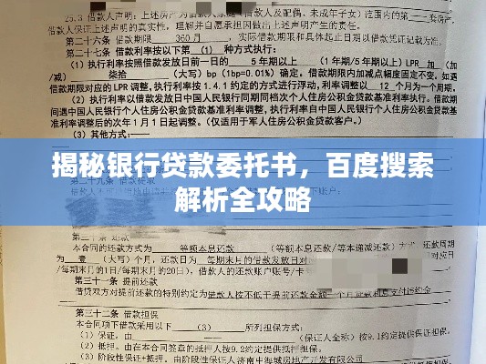 揭秘銀行貸款委托書，百度搜索解析全攻略