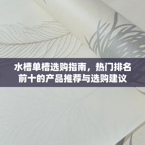 水槽單槽選購指南，熱門排名前十的產(chǎn)品推薦與選購建議