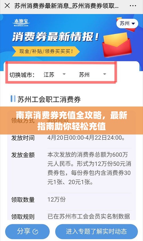 南京消費(fèi)券充值全攻略，最新指南助你輕松充值