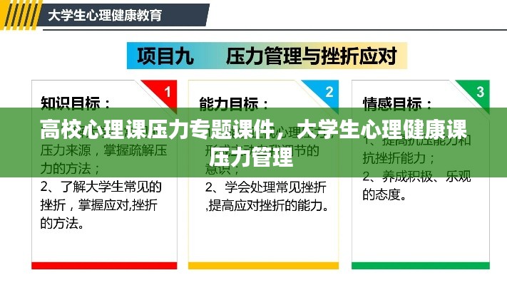 高校心理課壓力專題課件，大學(xué)生心理健康課壓力管理 