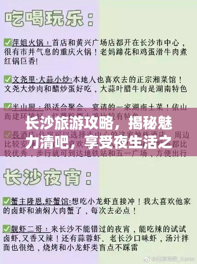 長(zhǎng)沙旅游攻略，揭秘魅力清吧，享受夜生活之旅！