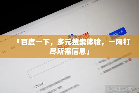 「百度一下，多元搜索體驗(yàn)，一網(wǎng)打盡所需信息」