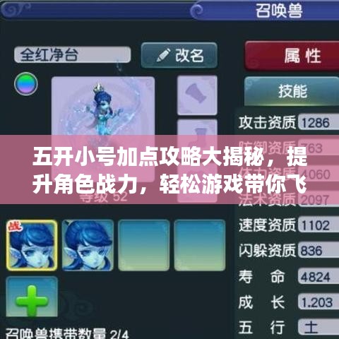 五開小號加點攻略大揭秘，提升角色戰(zhàn)力，輕松游戲帶你飛！