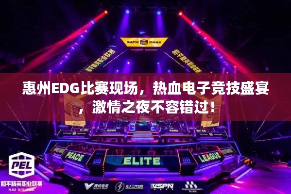 惠州EDG比賽現(xiàn)場，熱血電子競技盛宴，激情之夜不容錯過！